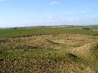 Maiden Castle western entrance - looking west