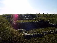 Maiden Castle - Roman - Celtic Temple dating approx AD400 - looking south